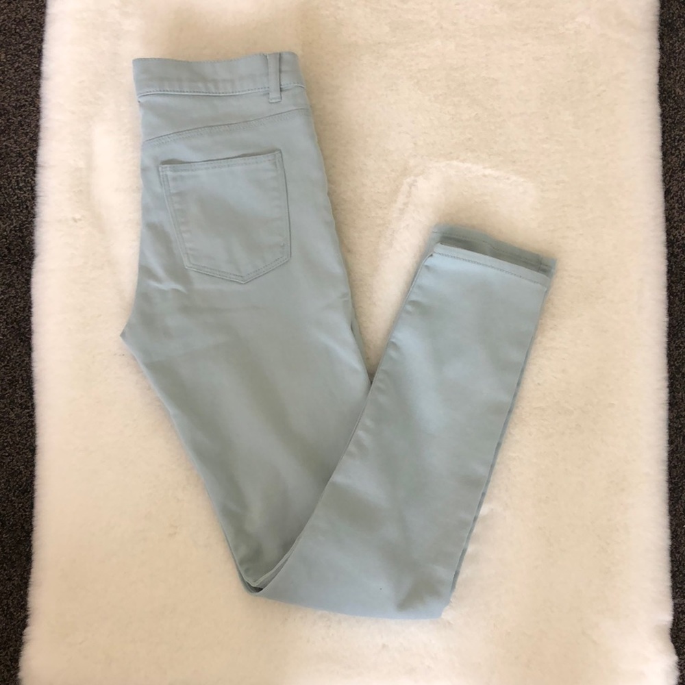 H&M pale green 5 pocket design pants size 13-14y